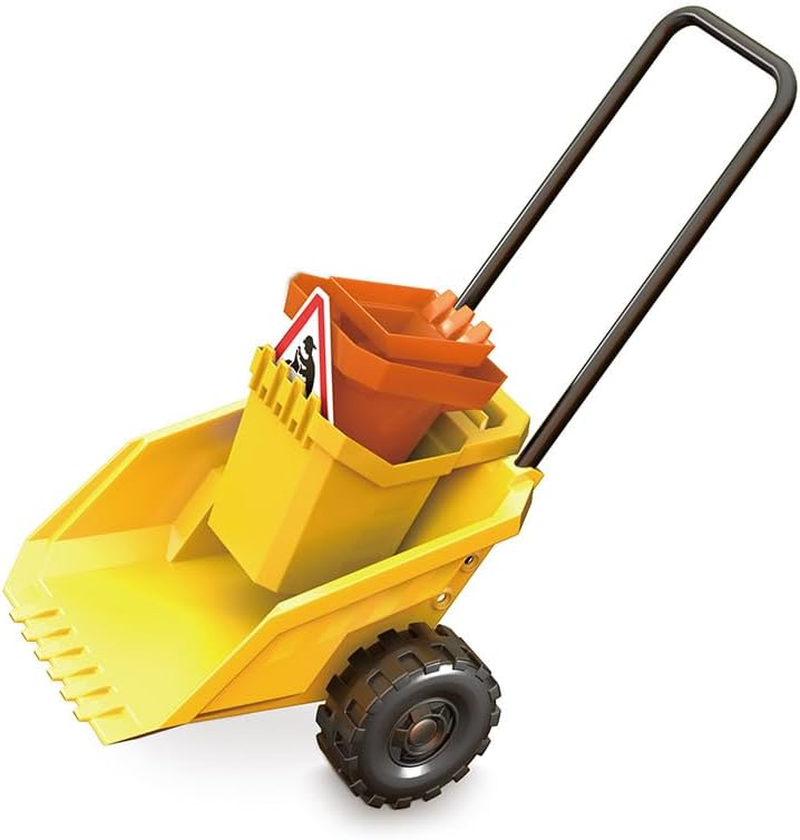 Hape Construction Sand Toy Dumper Set &ndash; 5-Piece Kids Playset with Dumper, Digger Bucket & Bulldozer &ndash; Beach & Sandbox Toys for Digging, Scooping & Construction Play image number 3