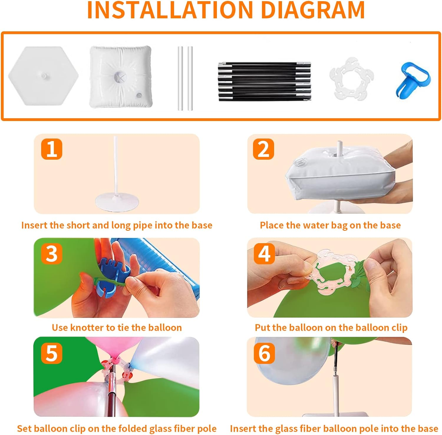 Balloon Arch Kit and Balloon Pump, 2 PCS Table Stand, 10Ft Wide Adjustable Balloon Arch Stand with 100 Pcs Metal Balloons for Wedding Baby Shower Graduation Birthday Party Supplies Decoration image number 3