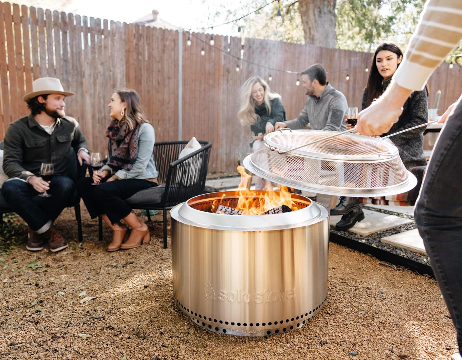 Solo Stove Yukon Shield Stainless Steel Fire Pit Spark Protector Screen Mesh Protective Spark Screen for Backyard and Outdoor Fire Pits Stops Hot Embers image number 4