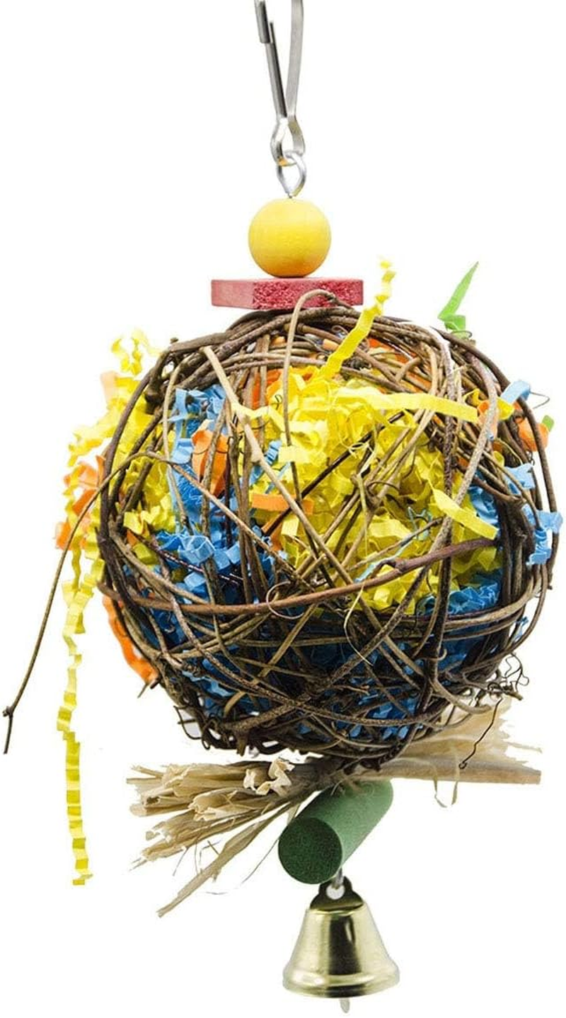 2 Pcs Bird Chewing and Foraging Toys - Parrot Cage Hanging Toy for Budgies Parakeet image number 1