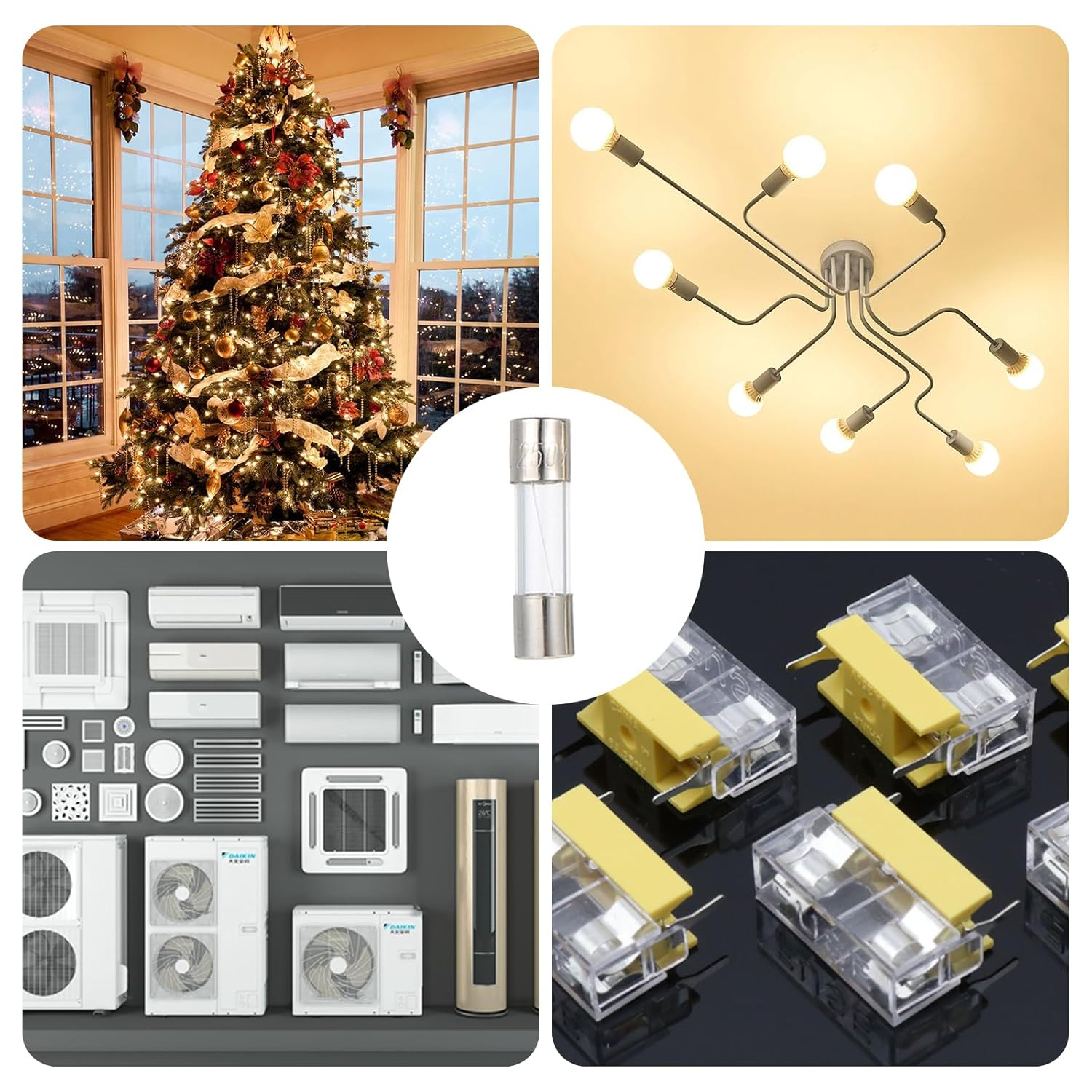 100 Pack 10 Values Fast-Blow Glass Fuse Assortment Kit, 250V 0.2A 0.5A 1A 2A 3A 5A 6A 8A 10A 15A Tube Fuses Mini Fuse, 5X20Mm Fuse, Packag in a Clear Plastic Box image number 3