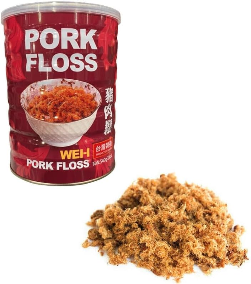 WEI-I Shredded Dried Pork Floss Seasoning Savoury Congee Snack, No MSG 540G image number 6