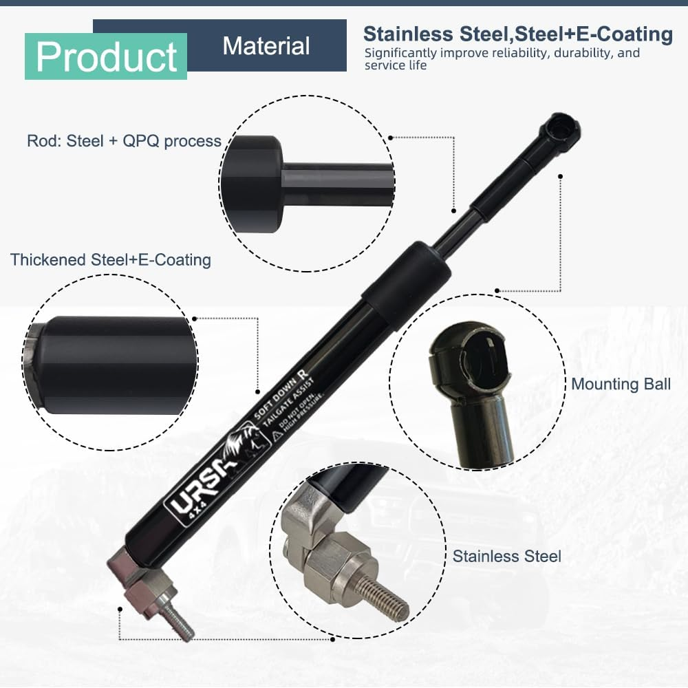 Easy up & Slow down Tailgate Struts for Mitsubishi Triton MQ/MR 2015-2023 image number 5