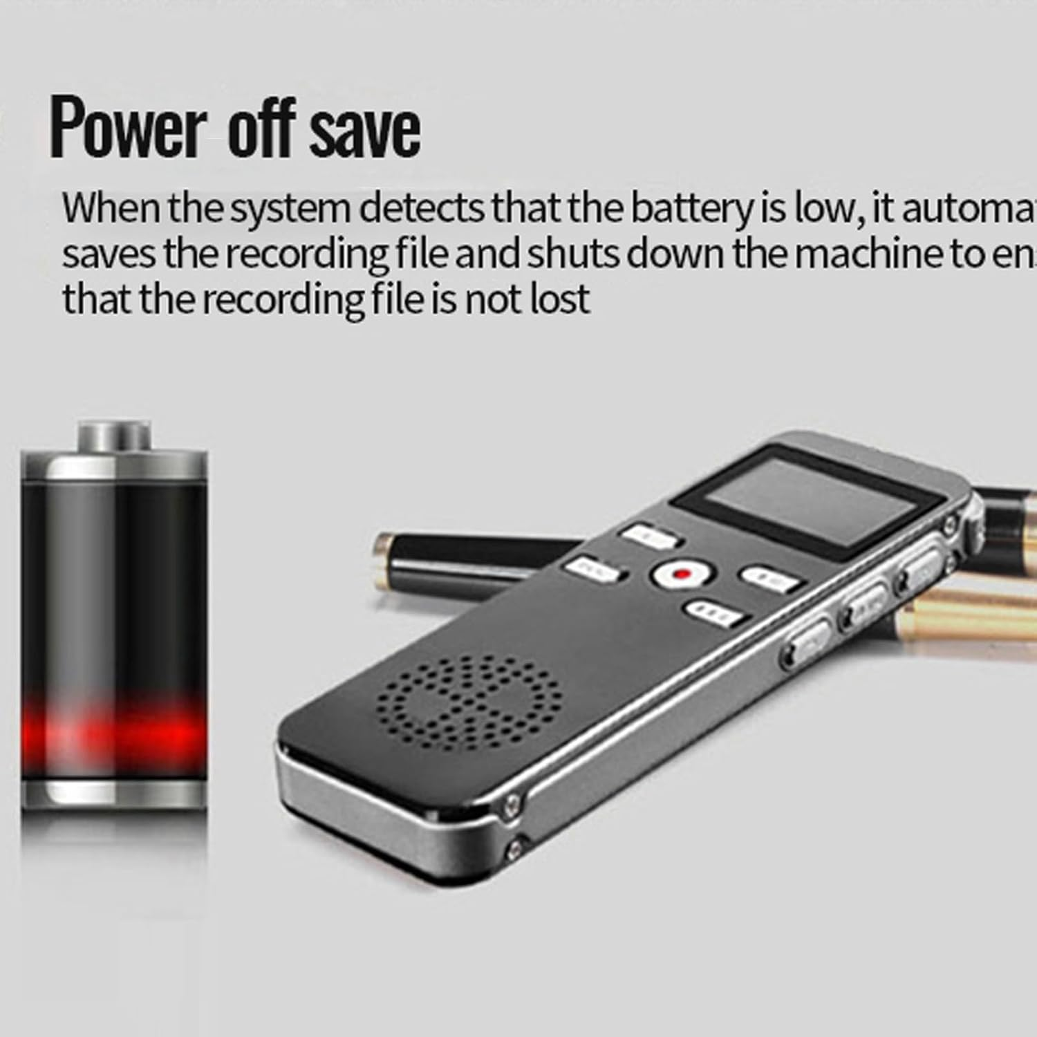 Digital Voice Recorder, Noise Reduction Voice Activated Recorder with Playback, MP3 Player Portable Audio Recorder Dictaphone for Lectures Meetings (16G) image number 2