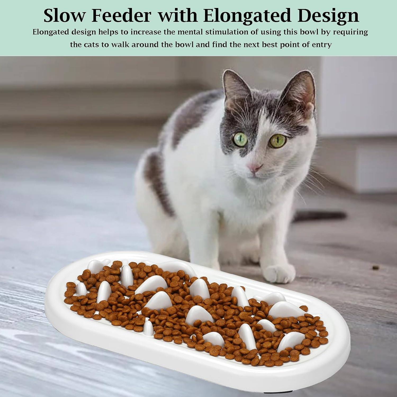 TOPNICES Upgraded Slow Feeder Cat Bowls, Fun Pet Feeder Bowl Stopper,Interactive Bloat Stop Cat Feeder,Durable and Prevents Obesity Improves Digestion Pet Bowl