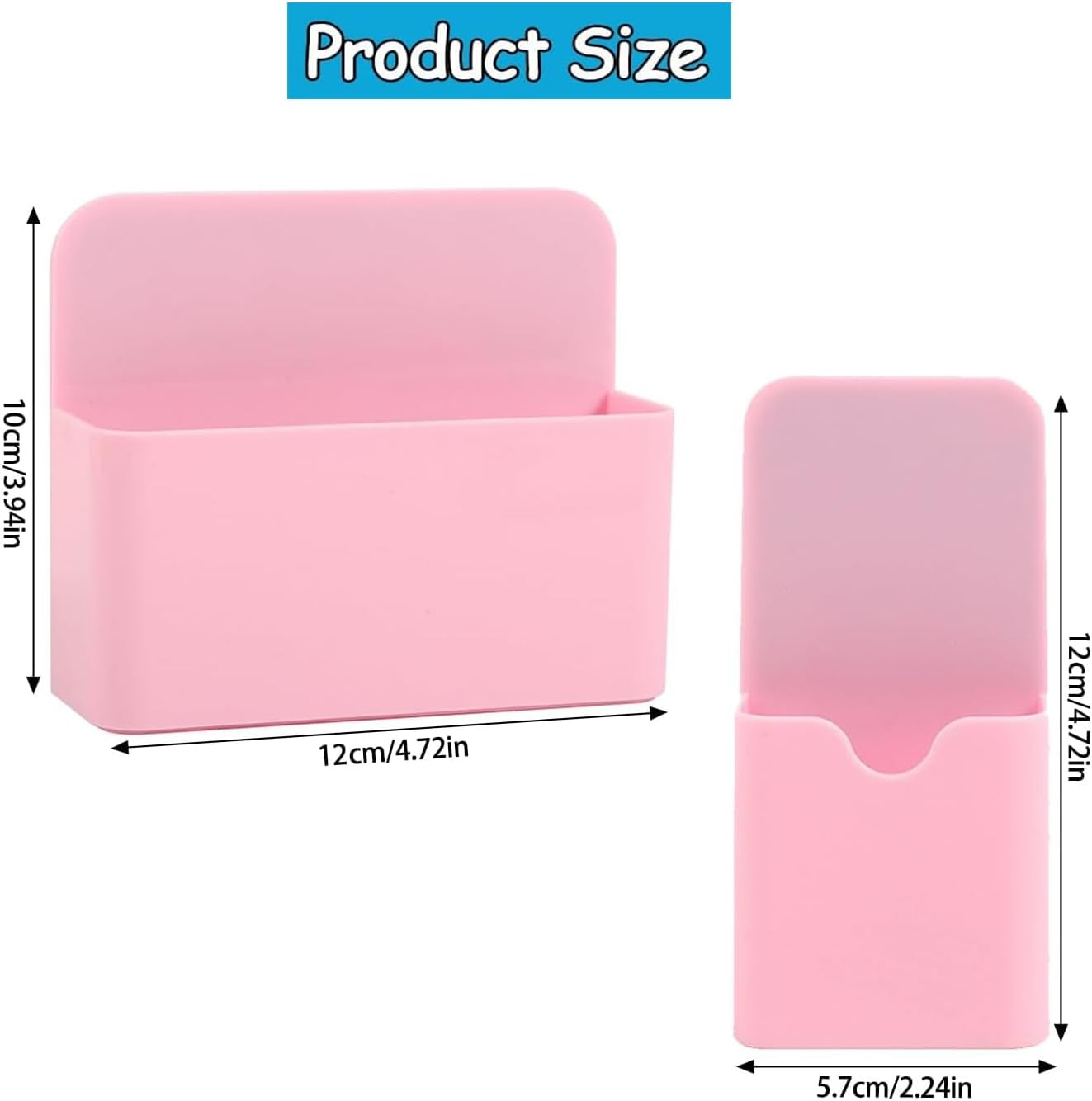 2 Pcs Pen & Marker Holders, Dry Erase Marker Cup Holder, Pen & Eraser Holder Organizer for Whiteboard, Magnetic Pen Holder for School, Office, Home (Pink) - White image number 3