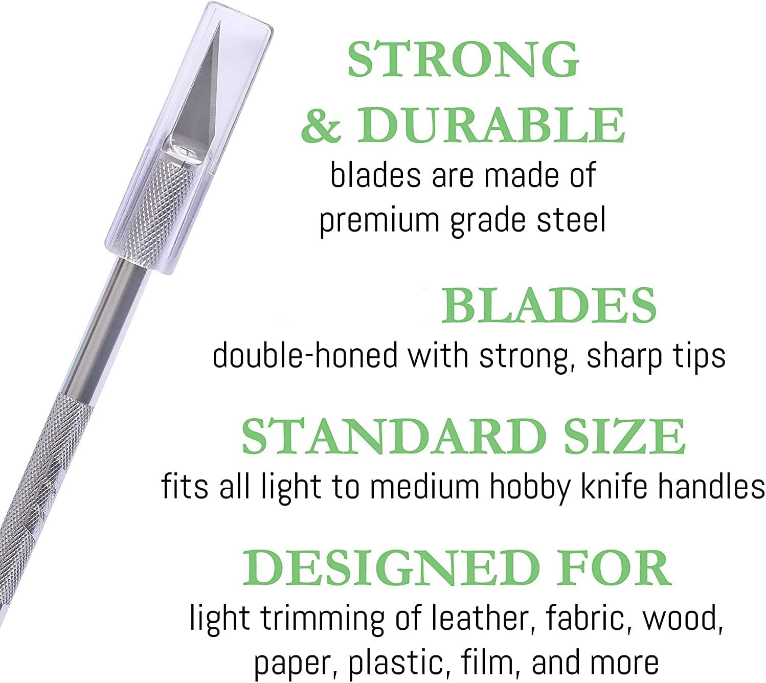 2Pack Precision Carving Craft Knife Stainless Steel Metal Knives with Safety Cap and 10Pcs Knife Blades for DIY Art Work Cutting Sculpture Carving Knife and Hobby Knife Etc. image number 1