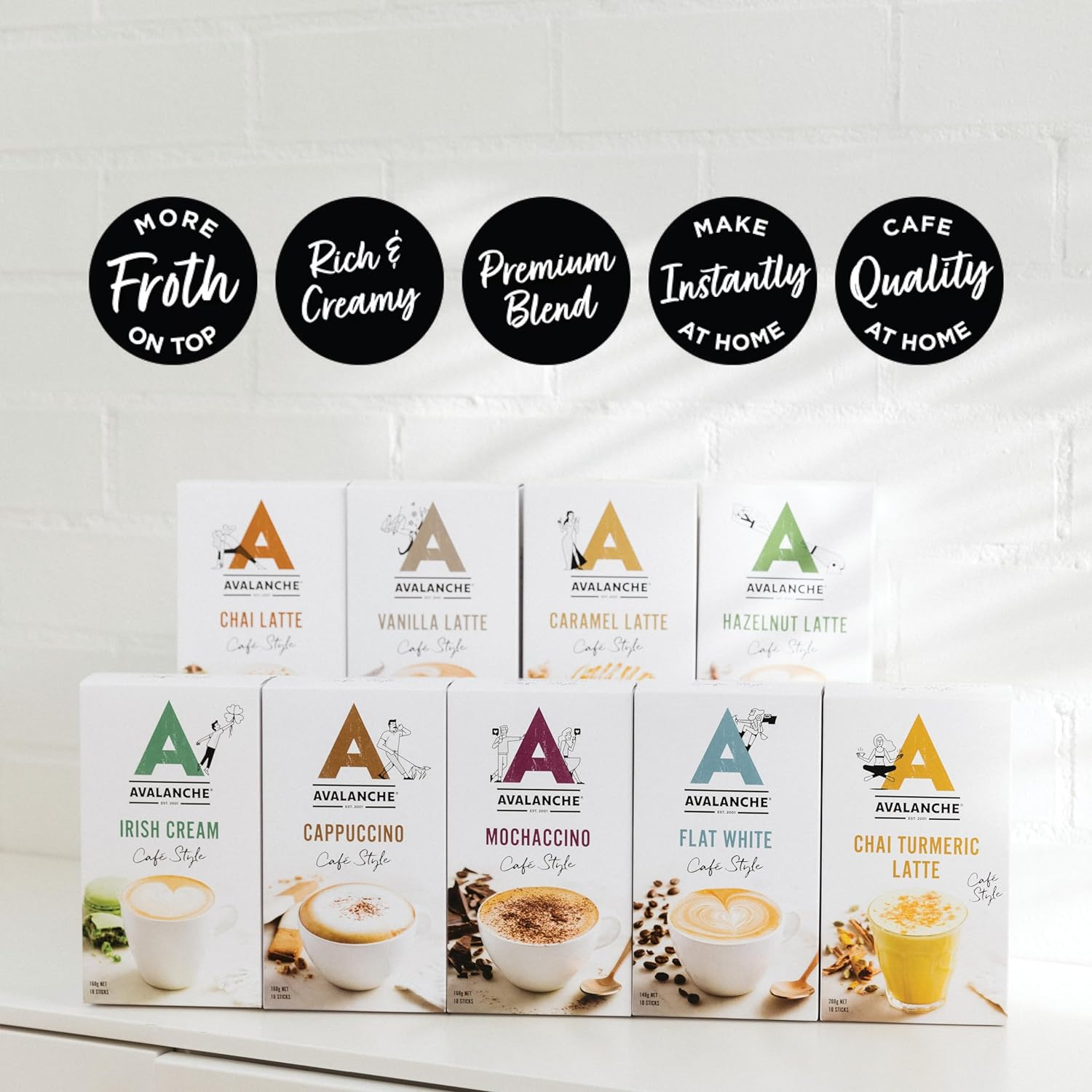 Avalanche Chai Latte Cafe Style 60 Coffee Sticks (Pack of 6) image number 5