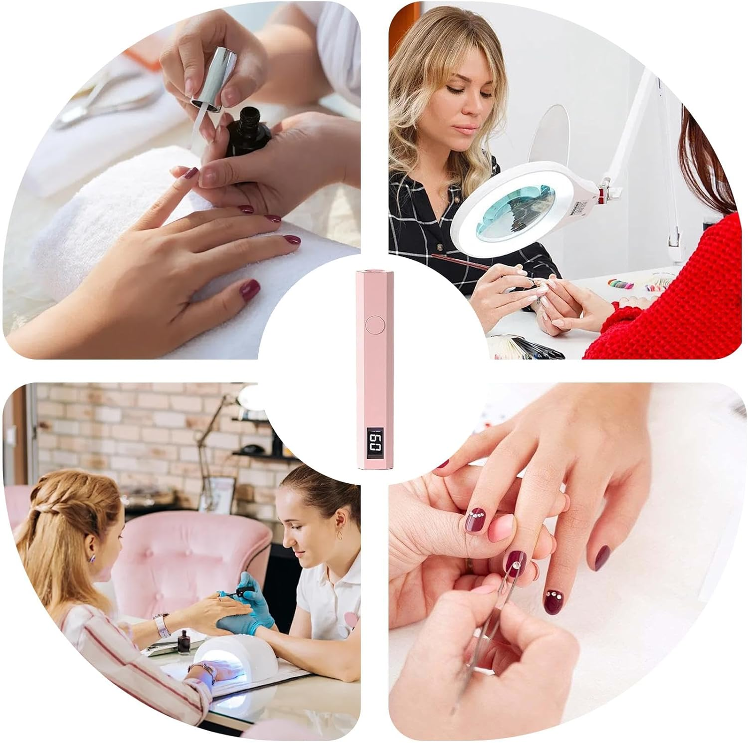 Single Gel Nail UV Light, Single Nail UV Light - LED Display Small Light Pen for Nails,Wireless Timer Lamp 2, Professional Portable Dryer for Autoco image number 6