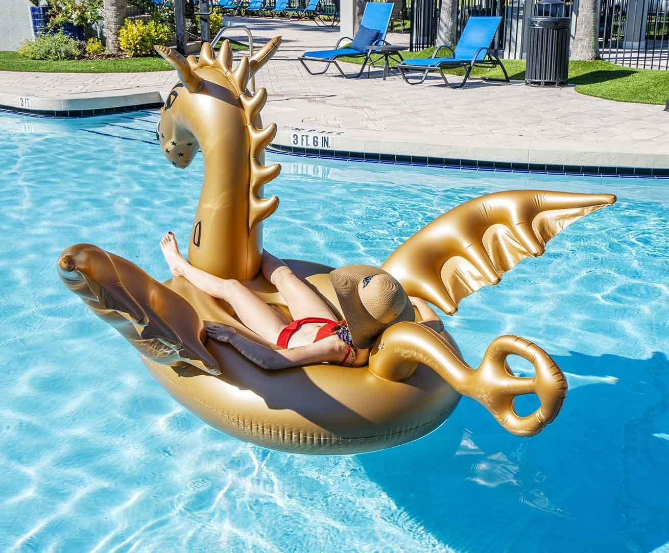 Inflatable Pool Float, Large Water Pool Toys for Adults and Family, Swimming Pool Floats for Party Fun