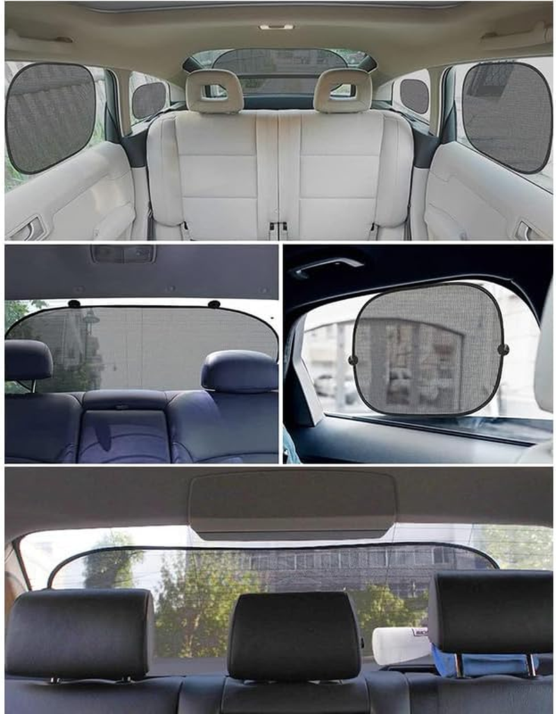 Car Window Shade for Side Windows, Foldable Double-Layer Mesh Sunshade with Strong Suction Cups, UV Protection Heat Block for Kids Pets, Universal Fit Car Sunshade,36Cm*44Cm(2Pcs) image number 4