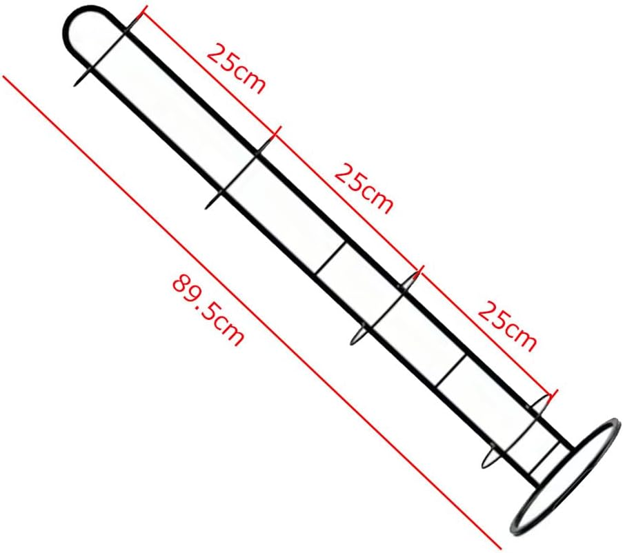 4-Tier Ball Rack, Vertical Ball Storage, Ball Storage Rack, Metal Ball Stand Display Holder for Basketball Holder, Football Stand, Ball Storage, Cast Iron Sports Ball Organiser image number 1