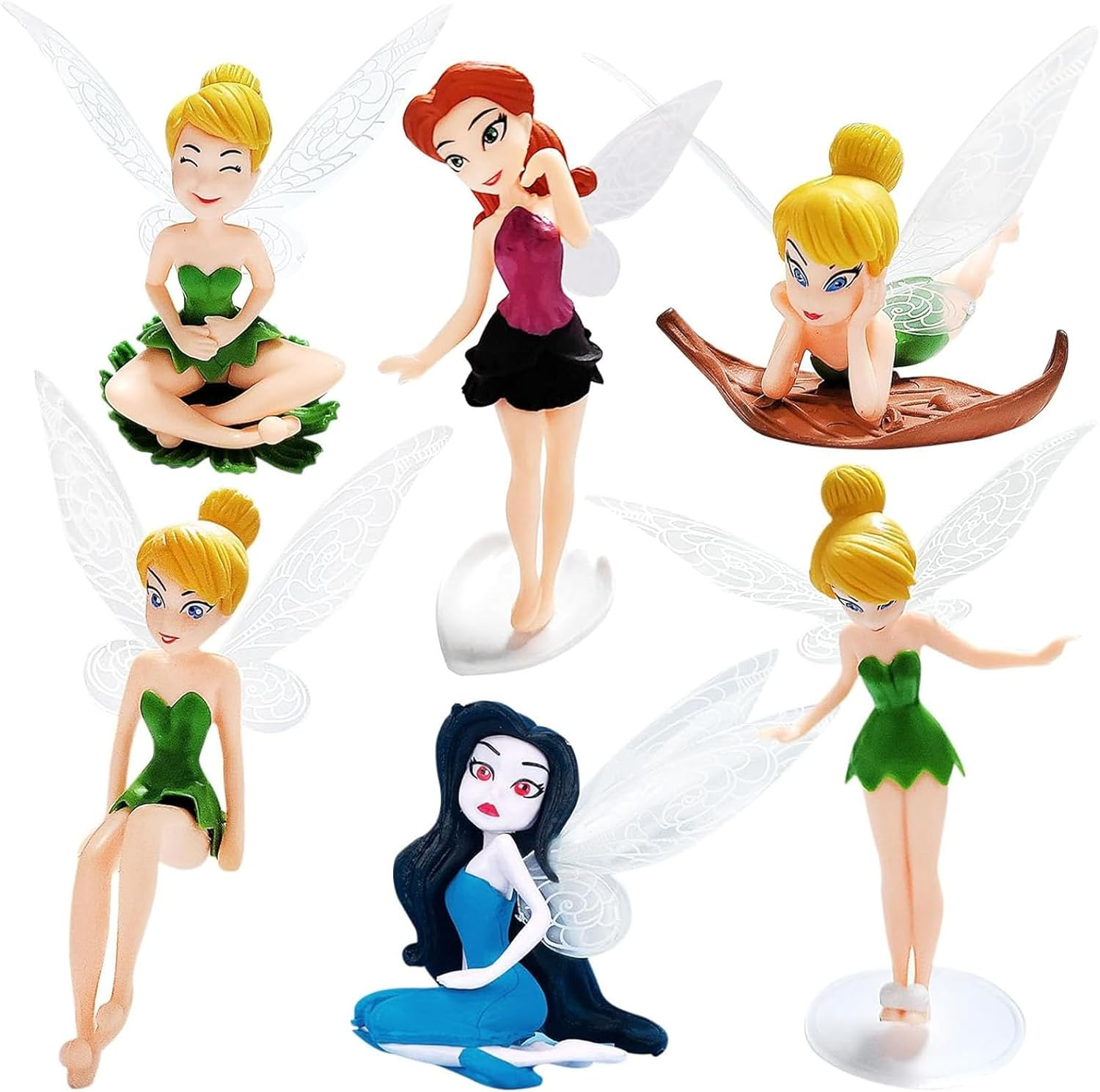 12Pcs Set Miniature Fairies Figurines Accessories for Fairy Garden, Miniatures Garden Fairies Resin Ornaments, Miniature Fairies Cake Tooper