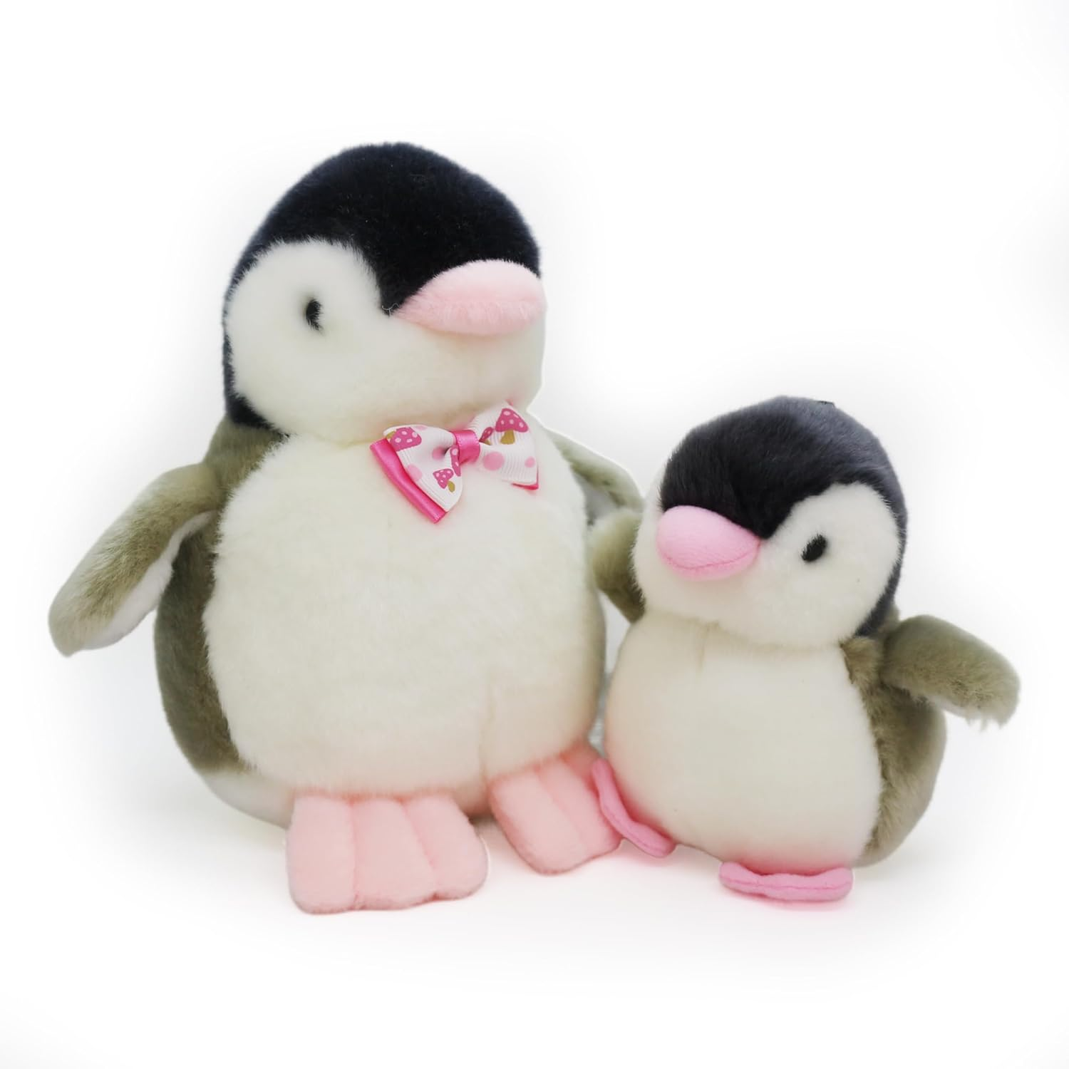 [2Pcs Pack] Soft Plush Penguin Stuffed Cute Baby Animal Dolls and Keychain, Ideal Party Souvenir Kids Boys Girls Girlfriend Valentines Day Christmas Birthday Gifts Toy Lot (Grey) image number 4