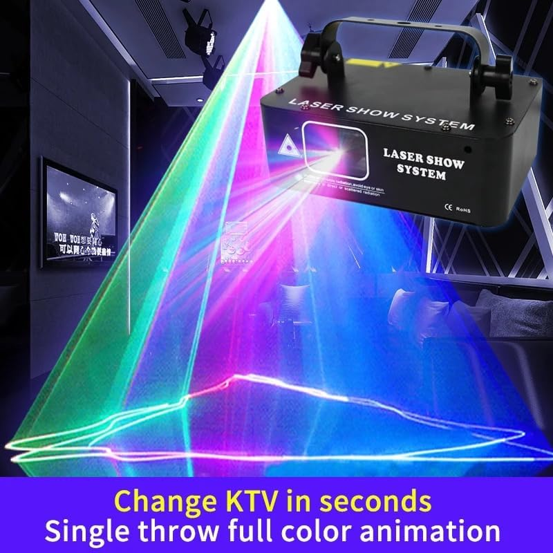 ALIEN 500Mw RGB Laser Beam Line Scanner Projector DJ Disco Stage Lighting Effect Dance Party Wedding Holiday Bar Club DMX Lights image number 5