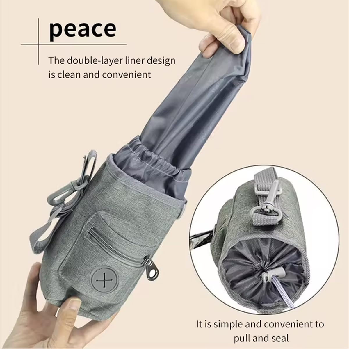 AIMALL Portable Dog Training Bag with Snack and Garbage Collection Features, Multi-Use Waist Bag for Walking and Training, Lightweight Weatherproof Design image number 4