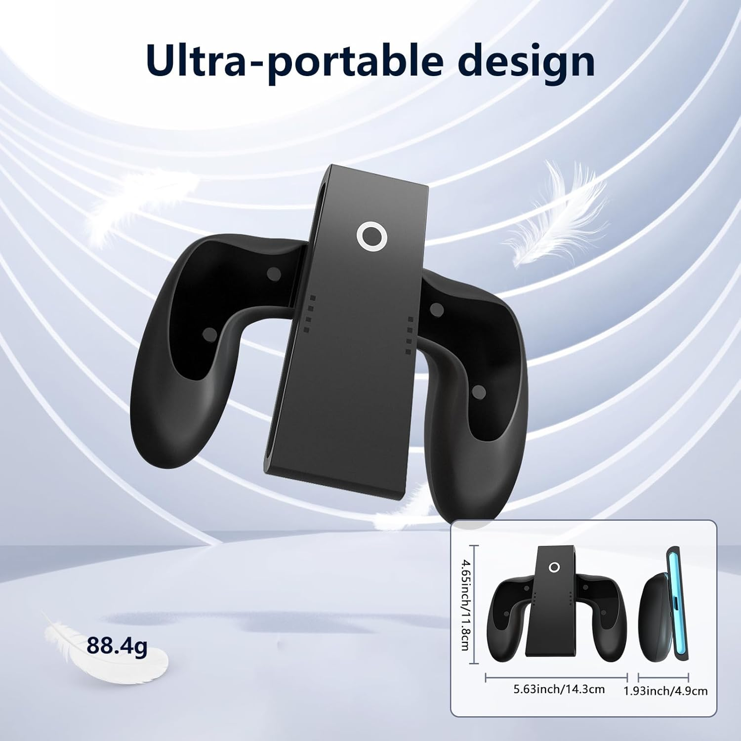Cloudvalley Charging Grip Stand for Nintendo Switch 2 2025 | Play While Charging, Portable Controller Charger with 3.3Ft USB-C Cable | Ergonomic Handle Grip for Joy Con image number 2