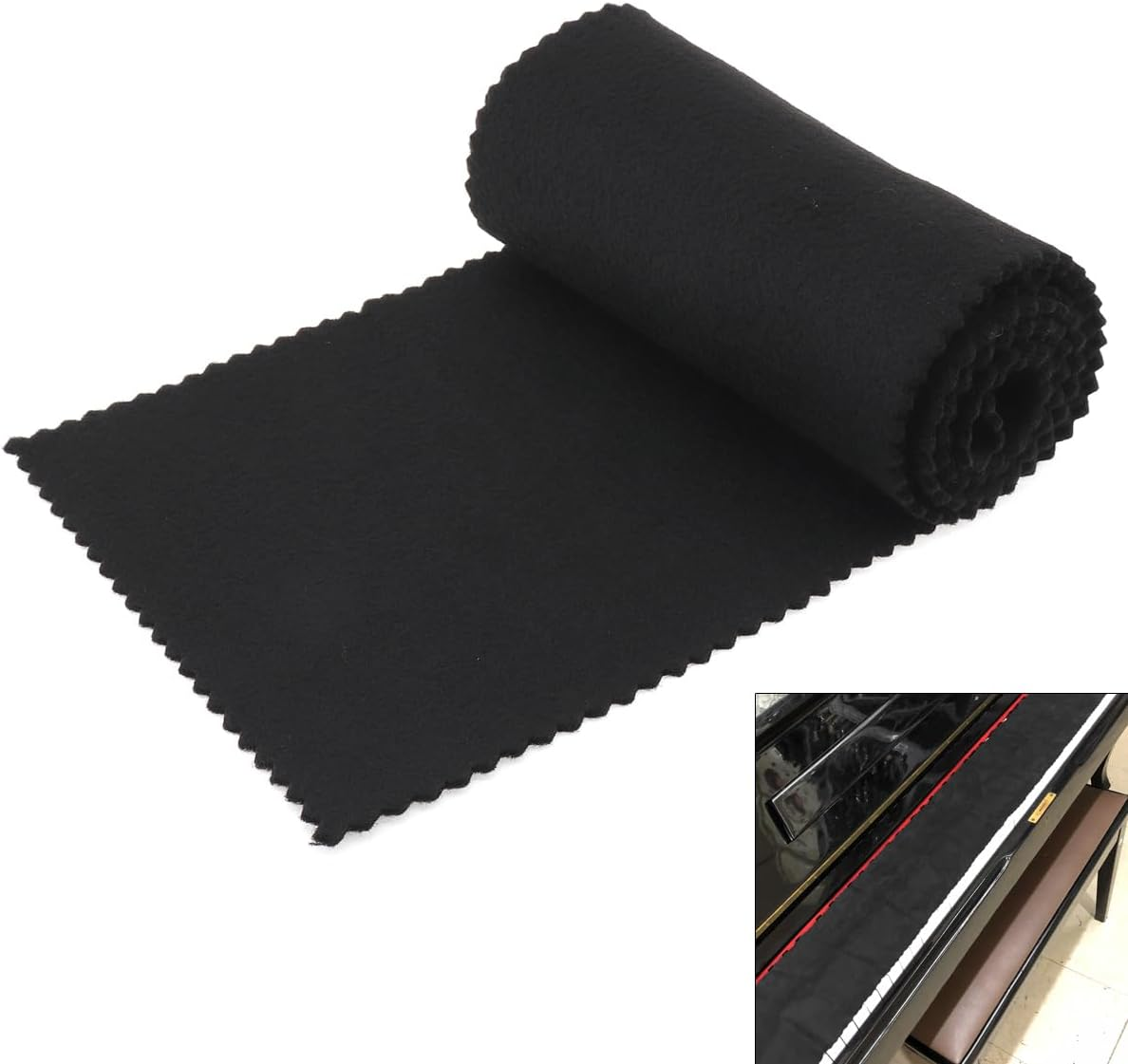 Origlam Piano Keyboard Cover, Keyboard Dust Cover, Anti-Dust Cover Key Cover Cloth for 88 Keys Electronic Keyboard, Digital Piano, Yamaha, Casio, Roland, Consoles image number 6