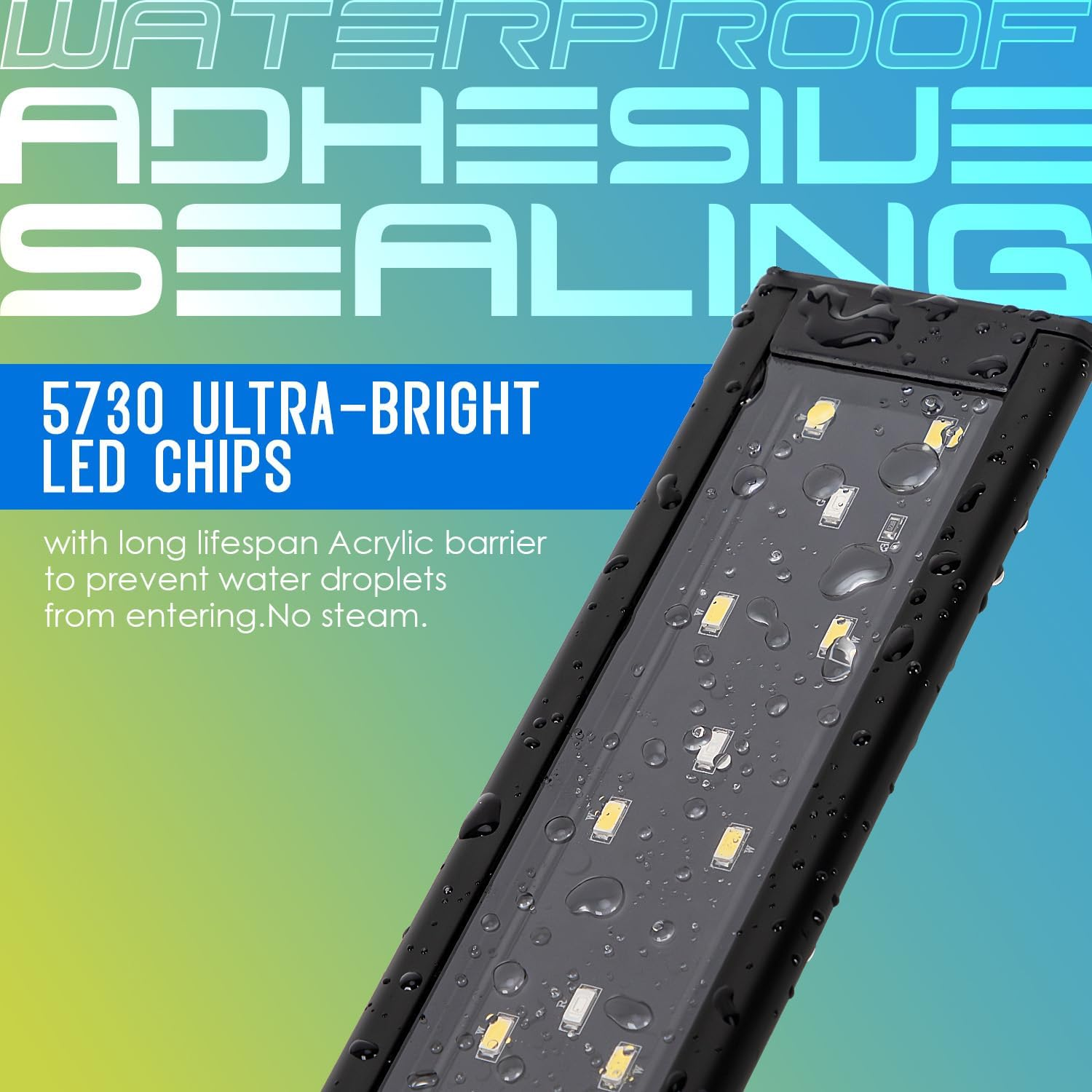 Aquarium Light,Full Spectrum Aquarium Light with Expandable Bracket,White Blue Red Green Leds, Adjustable Timer and Brightness for 18~24IN Fish Tank image number 5
