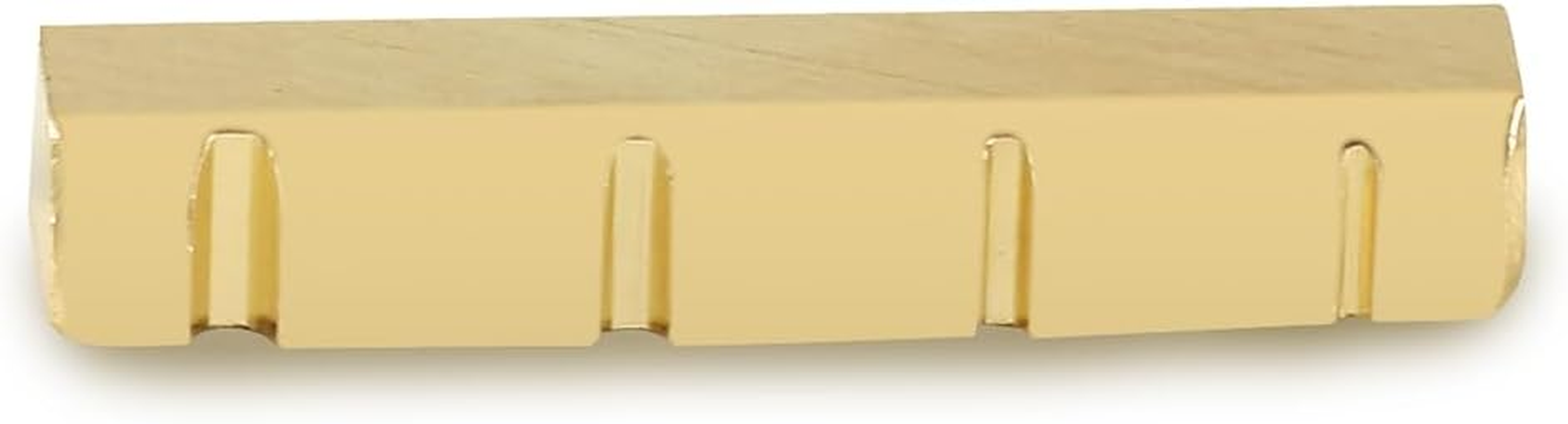 Metallor 4 String Brass Bass Guitar Nut Pre-Slotted Top Nut 43Mm X 9Mm X 6Mm Compatible with PB Bass Guitar Parts Accessories. image number 3