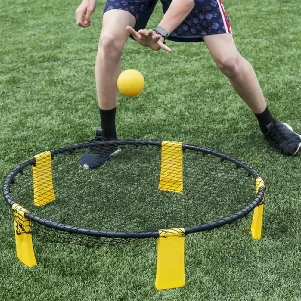 Spike Ball Game Set &ndash; 3 Balls, Adjustable Net & Carry Bag &ndash; Outdoor Beach and Backyard Game image number 6