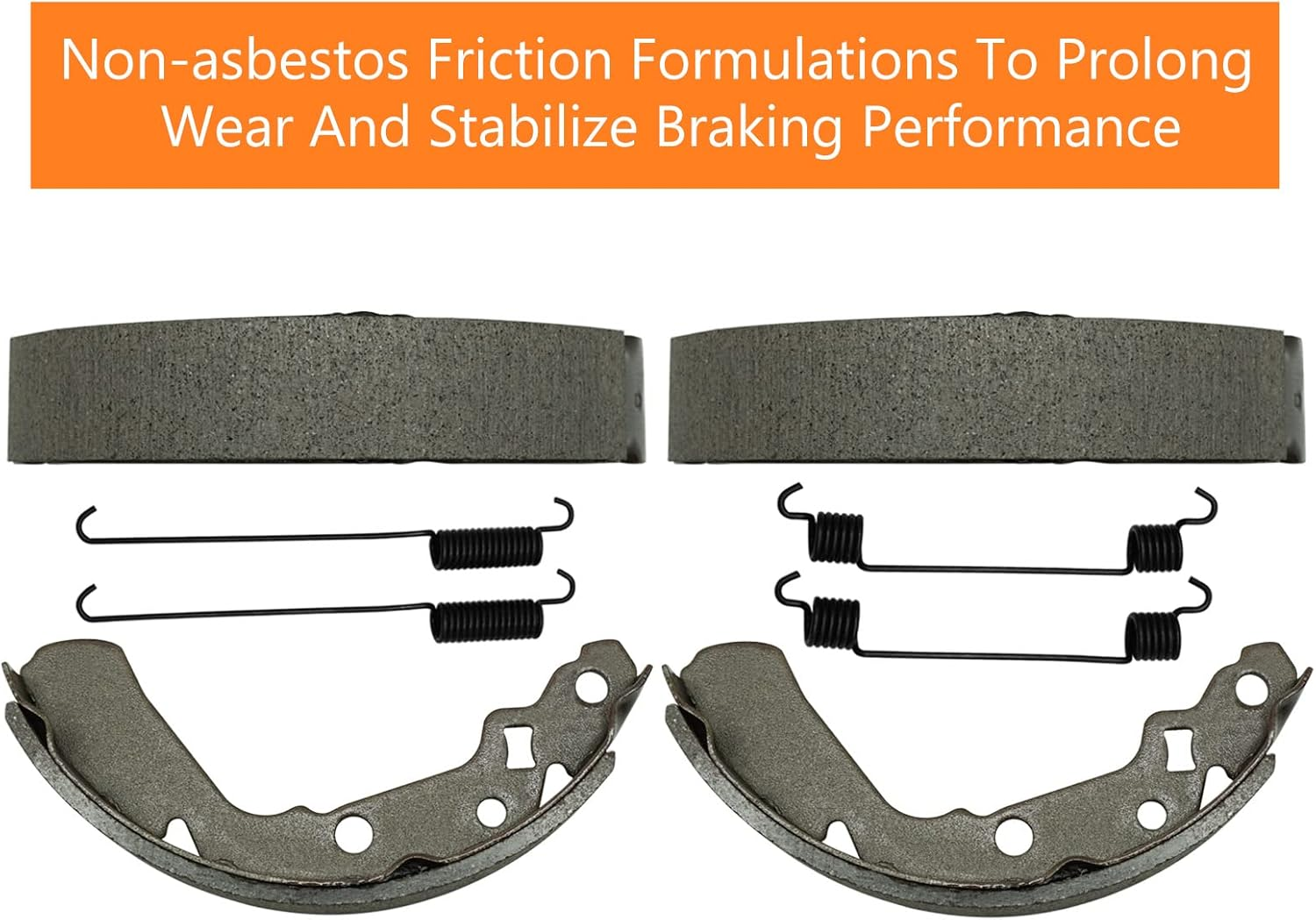 Front Brake Shoes Springs Pins for Suzuki King Quad Kingquad 250 300 LT-4WD-X LT-F4WD-X LT-F300-F, OEM# 54400-39840 image number 2