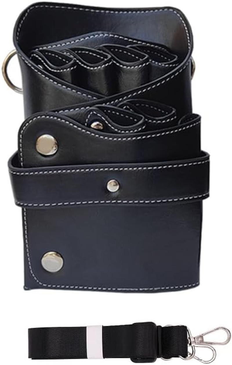 Multi-Functional Scissors Waist Bag,Hairdressing Scissors Bag Barber Toolkit Hair Stylist Multifunctional Hairdressing Bag (Black) image number 2