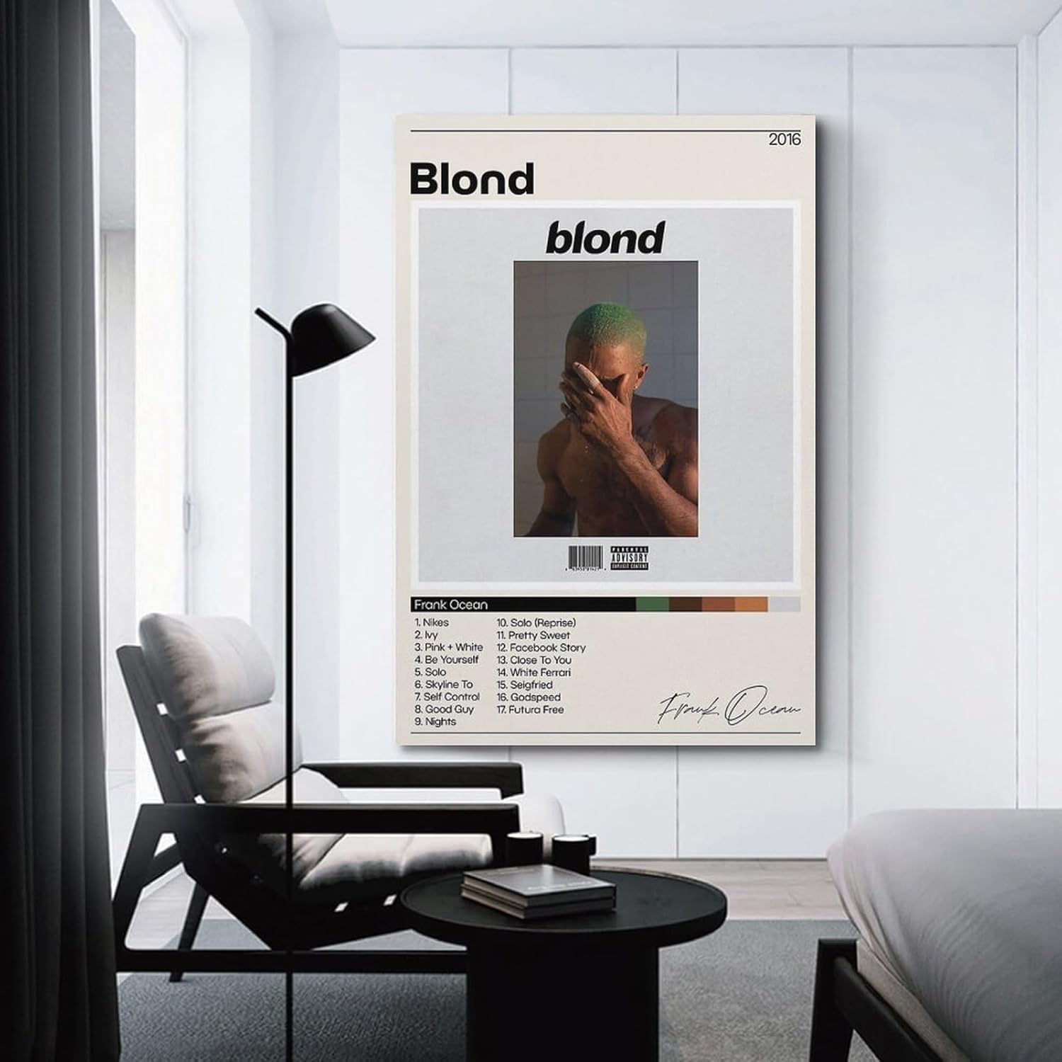 SKRAKHUO Frank Ocean 90S Poster Canvas Wall Art Picture Home Decor Print for Bedroom Living Room Dorm Study Bar Office 12X18Inch(30X45Cm) image number 3