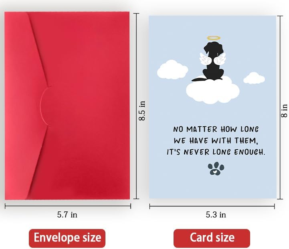 Dog Sympathy Card, Cute Pet Loss Cards, Dog Memorial Sympathy Gifts for Loss of Pet, Condolence Card for Pets Owner Lover, Doggy Bereavement Ideas for Family Friends Husband Wife - 14 image number 4