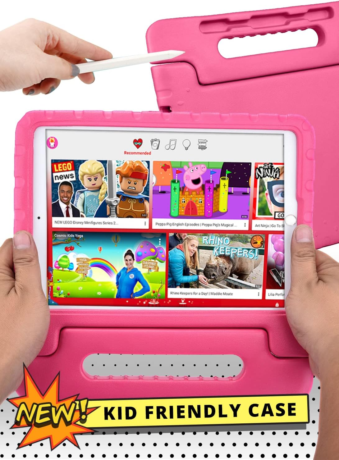 Official Cooper Dynamo Case for Ipad Air 1/ Ipad Air 2 Case for Kids, Ipad 6Th/ Ipad 5Th Generation Case for Kids, Ipad Pro 9.7 | Rugged Foam, Magic Handle, Stand, Pencil Holder, Eco-Mailer image number 4