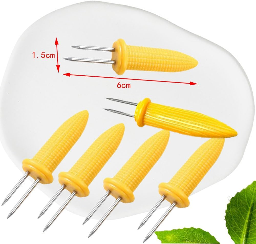 20 Pcs Corn Holders, Stainless Steel Corn Holders Set, Corn on the Cob Holders Set, Perfect for Skewers BBQ, Camping and Home Cooking image number 2