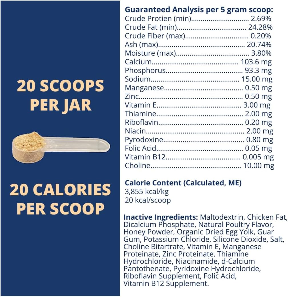 Under the Weather Ready Cal Powder for Cats | High-Calorie, Weight Gainer, Appetite Stimulant, Energy Booster Pet Supplement | 8 Ounces image number 3