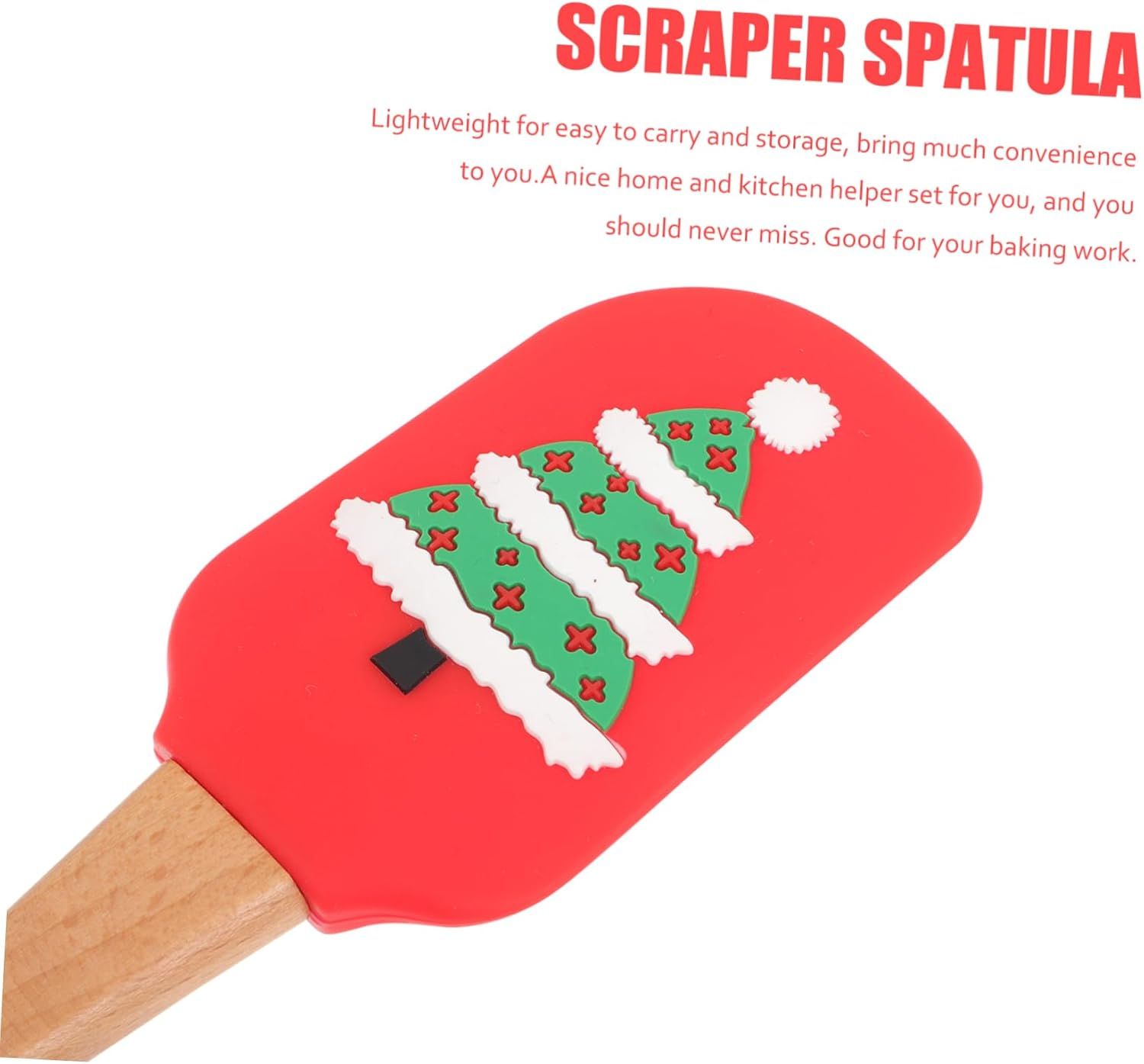 CHILDWEET Christmas Silicone Spatula Handle Festive Baking Tool for Mixing and Spreading Adorable Kitchen Gadget for and Desserts image number 4