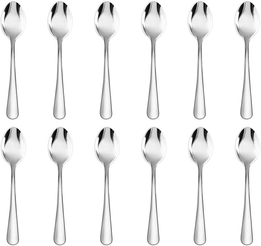 12-Piece Demitasse Espresso Spoons, 4-Inch Premium Quality Stainless Steel Mini Tiny Coffee Teaspoon Small Tea Spoon for Daily Use image number 3