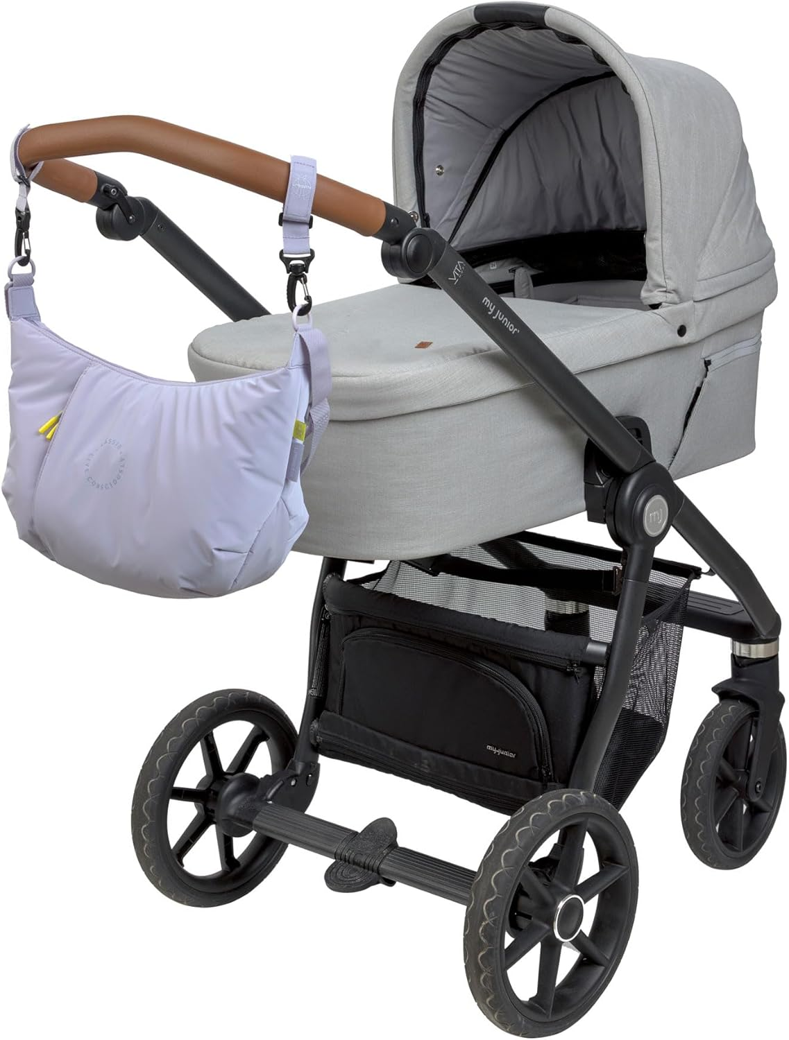 L&Auml;SSIG Baby Wickeltasche Zum Umh&auml;ngen Mit Wickelunterlage, Kinderwagenbefestigung, Wasserabweisend/Gre Lunua Bum Bag image number 3