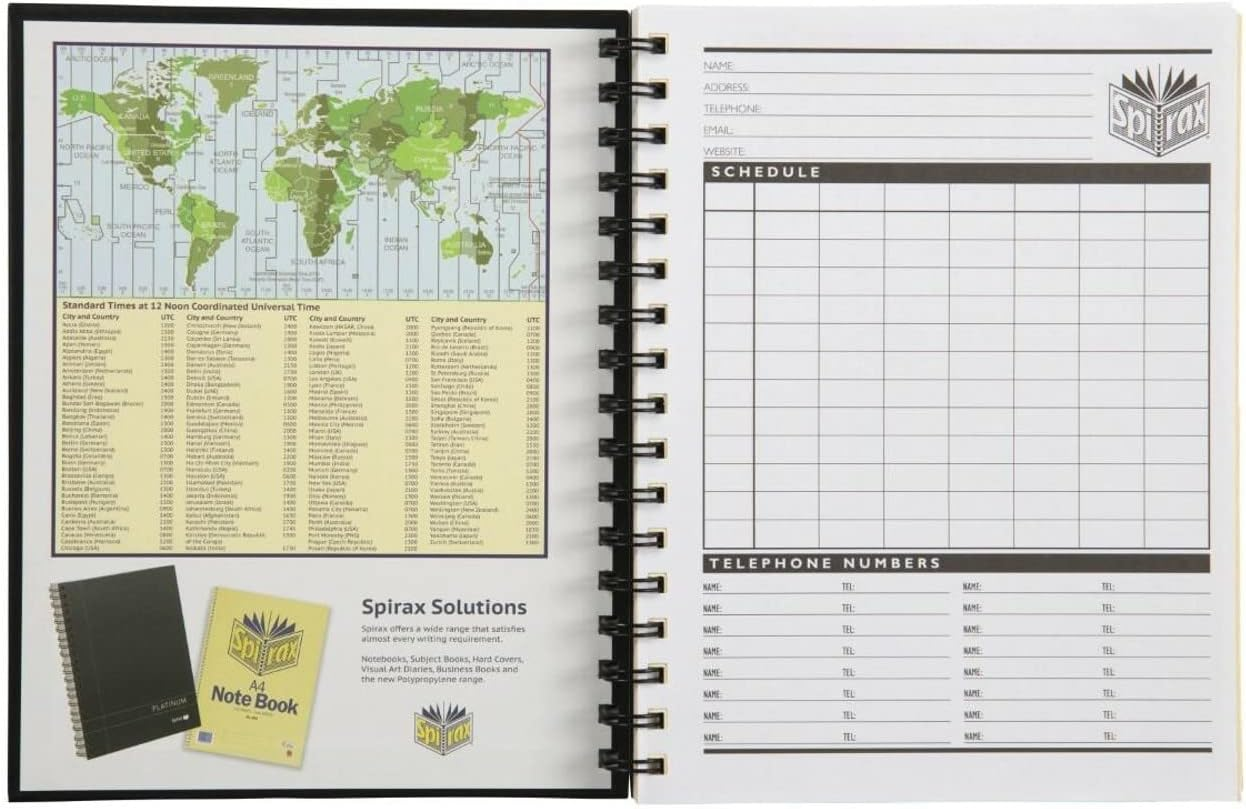 Spirax 511 Hard Cover Book 225X175Mm 200 Page Black image number 3