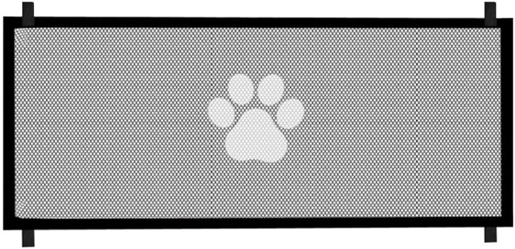 Magic Pet Gate, Mesh Fabric Gate for Pet Dogs, Dogs Screen Mesh Gate for Doorways Stairs Hallways, Portable Mesh Gate Safeguard Isolated, 180X78Cm 4 Hooks image number 1