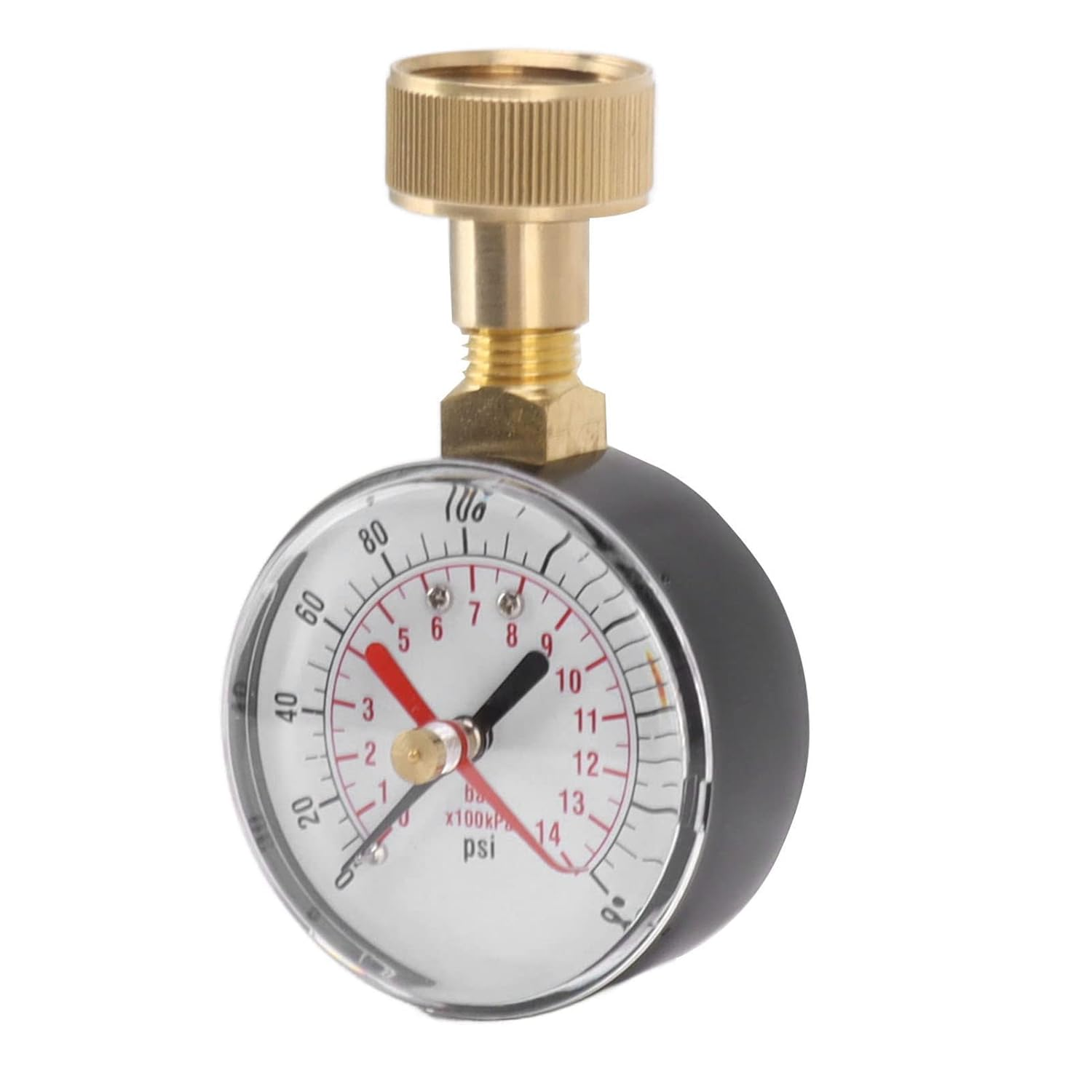 Universal Water Pressure Gauge, 0-200 PSI Water Pressure Gauge, Accurate and Sensitive Pointer for Swimming Pools image number 4