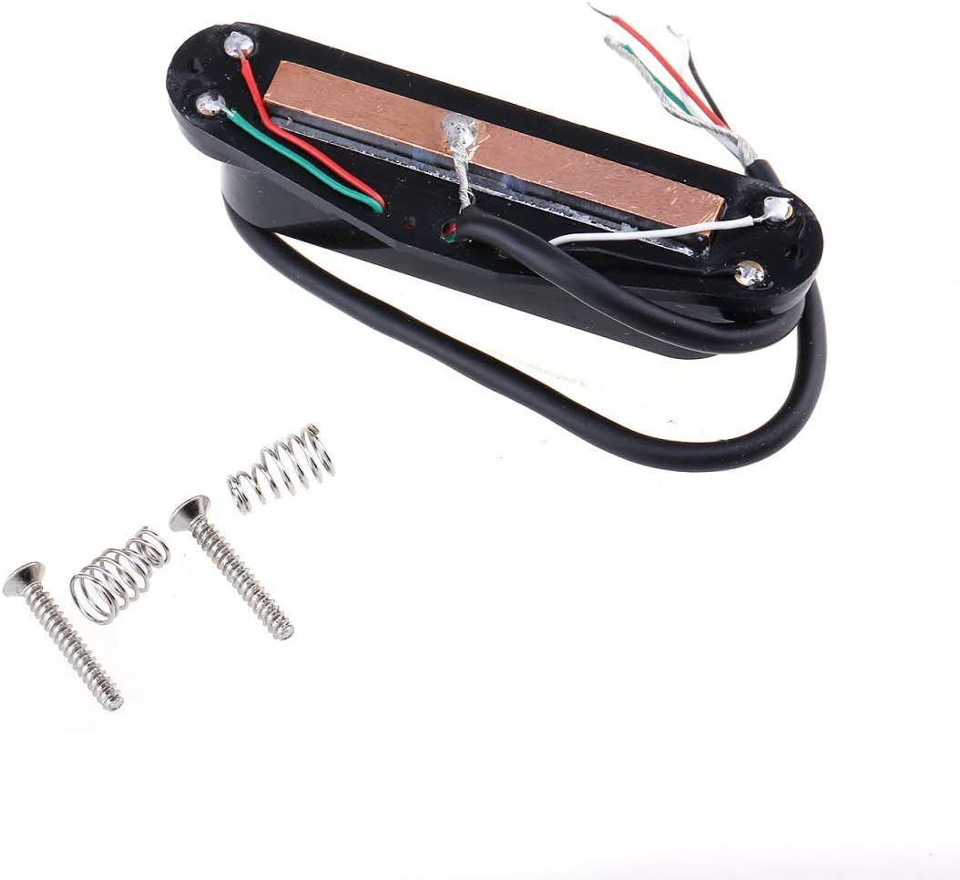 Musiclily Basic High Output Rail Blade Ceramic Single Coil Sized Humbucker Pickup for Strat Style Electric Guitar, Black