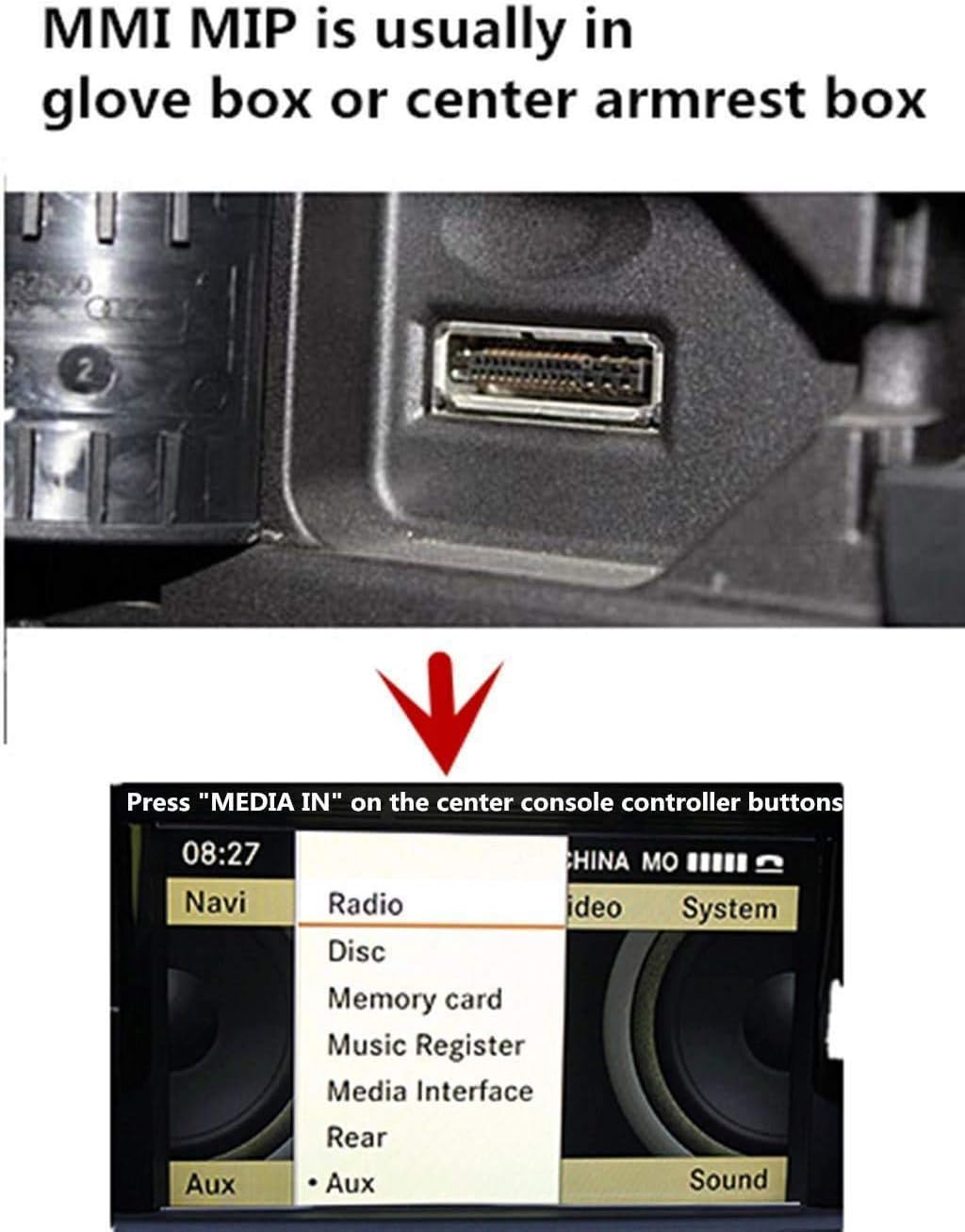 AMI MMI MDI Aux Interface Adapter Cord for Iphone 12 11 Xs Max XR X 8 7 6 Compatible with Audi A3/A4/A5/A6/A8/S4/S6/S8/TT, Car Audio Charging Dongle Compatible for VW Tiguan CC Magotan image number 4