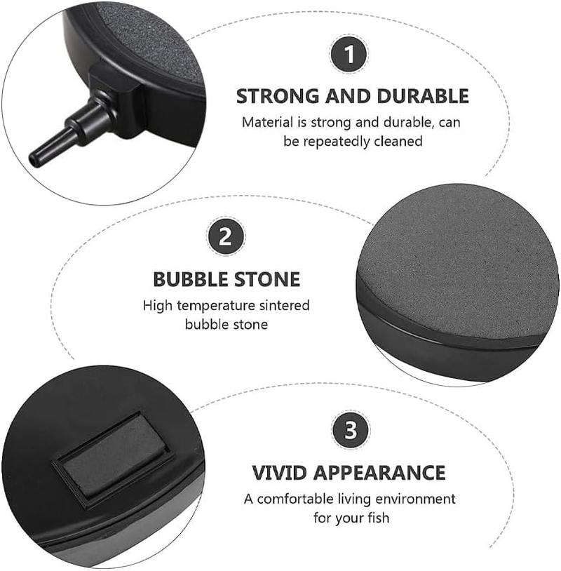 Air Bubble Disk Stone Aquarium Aerator Fish Tank Pump Hydroponics Oxygen image number 6