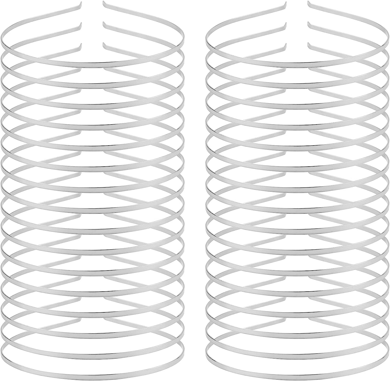 Cinaci 30 Pack 5MM /0.2 Inch Wide Thin Blank Plain Smooth Metal Base DIY Headbands Hair Bands for Women Men Girls Hair Accessories Craft Silver Gold Black (Black)