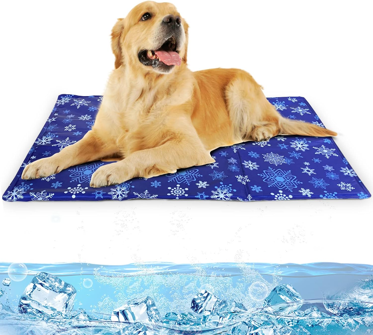 Pet Cooling Mat for Dogs Non-Toxic Gel Self Cooling Pad for Dogs Cats in Hot Summer Durable Cool Pad Waterproof & Easy Clean XL 110X70Cm