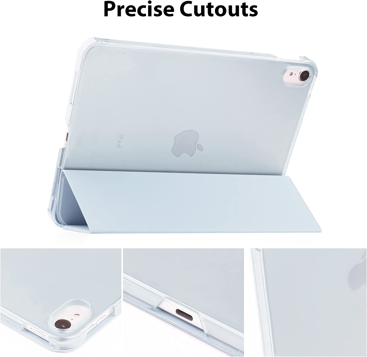 T Tersely Leather PC Hard Case Cover for Ipad 11Th Generation 11" 2025/ Ipad 10Th Generation 10.9" 2022, Slim Stand Hard Back Shell Smart Sleep/Wakeup Cover - Blue image number 5