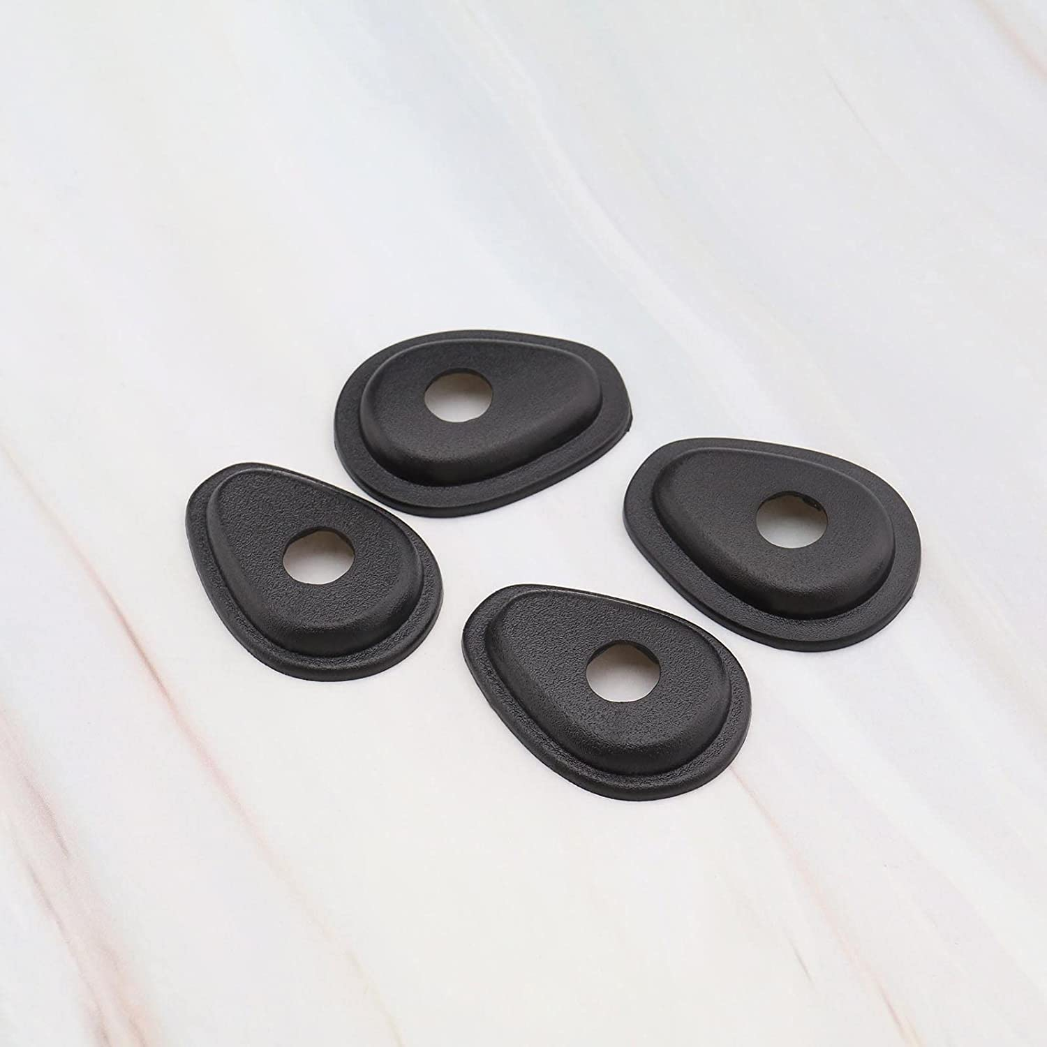 SING F LTD 2 Set Motorcycle Indicator Adaptor Plates for Yamaha MT07 MT09 - Front Rear Turn Signal Lights Adapter Plate - Black Plastic image number 4