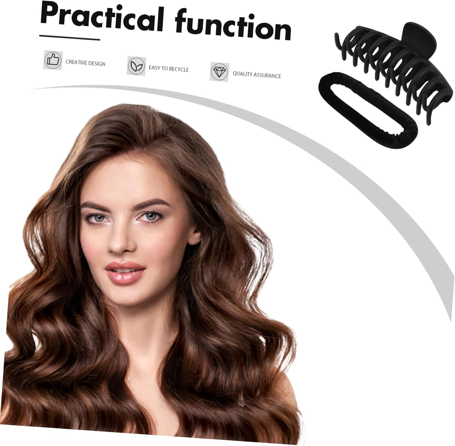 Heatless Curling Iron Long Hair Curler No Heat Lazy Hair Rollers Foam Roller Claw Clip for Overnight Curls image number 6