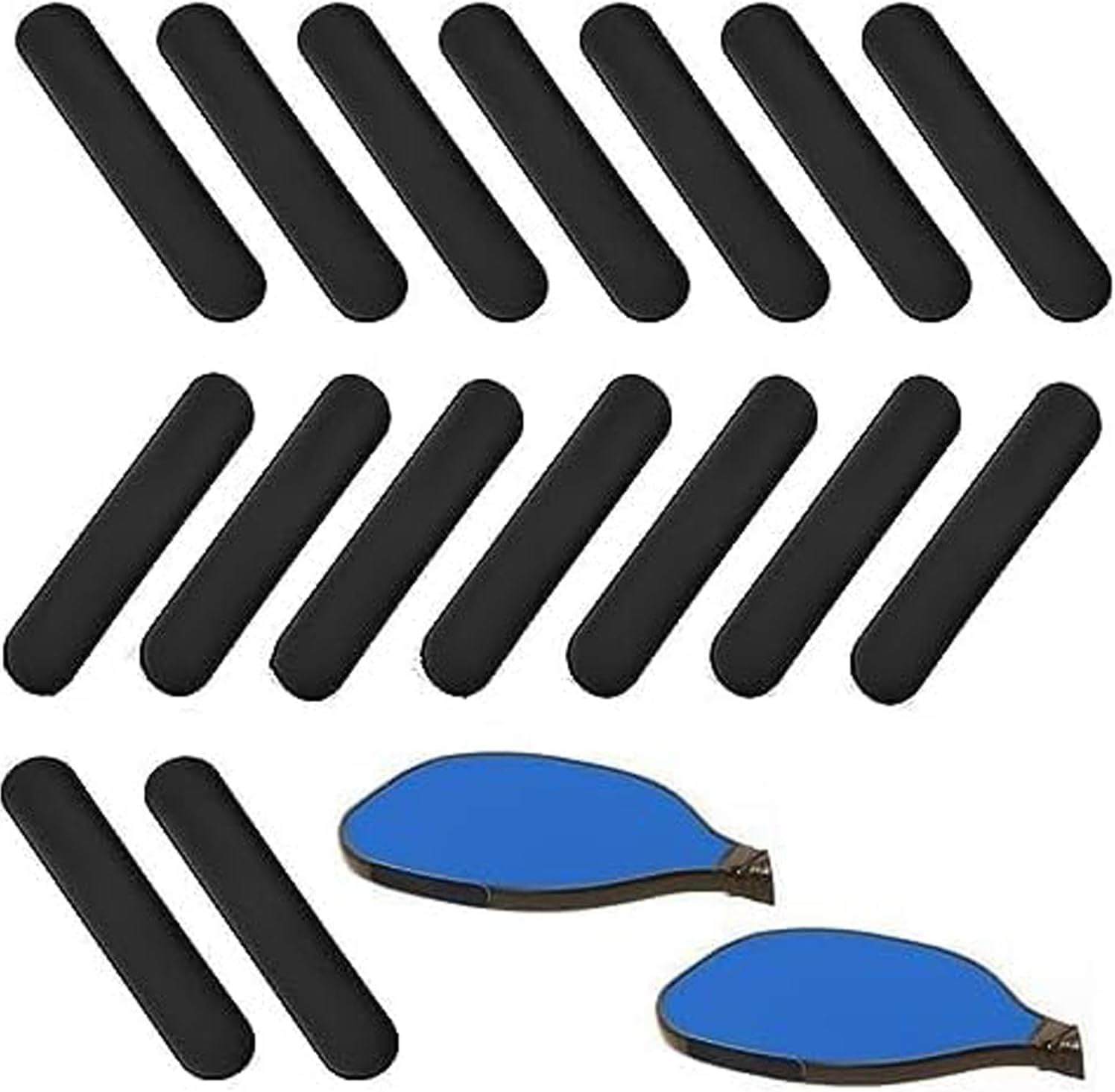 20 PCS Pickleball Lead Tape, Weighted 3G Pickleball Lead Tape, Adhesive Lead Tape Pickleball Accessory for Paddle Edge Guard, Paddle Edge Guard Increase Power and Swing Speed (Black) image number 2