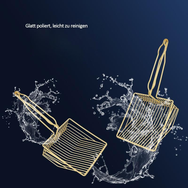 Cat Scoop for Cat Litter, 7 Mm Pore Size Metal Cat Scoop, Stainless Steel, Quick Sieving Deep Scoop with Handy Handle, Designed for Owners of Multiple Cats image number 5