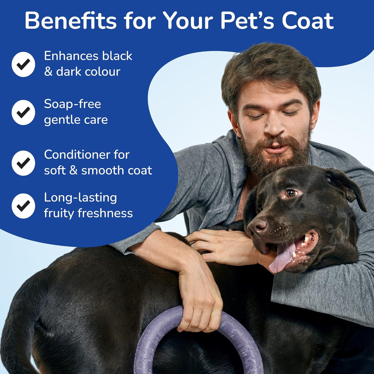 Fido&rsquo;S Black Gloss Shampoo 250Ml Soap Free Colour Enhancing Formula for Black and Dark Coloured Coats with Softening Conditioner and Strong Fruity Scent image number 3