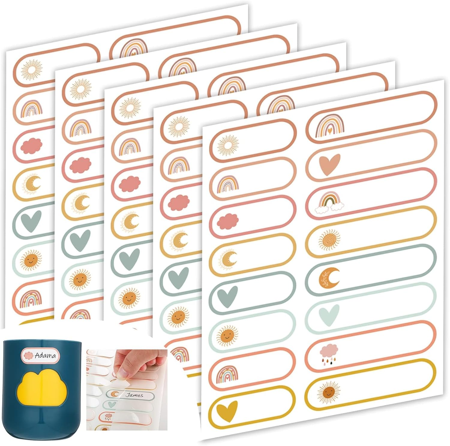 Kids Label for Daycare, 320 Pcs Baby Bottle Labels, Name Labels Kids, Self Laminating, Waterproof, Name Label Stickers for School Supplies, Water Bottle, for Kid Stickers Self Adhesiven. image number 6